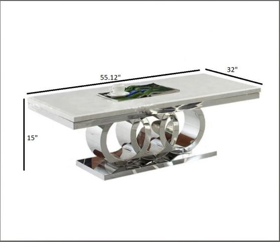 Modern Marble Tabletop Coffee Table / Ruchi