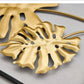 Enticing Handcrafted Leaf Style Golden Metal Wall Hanging / Ruchi