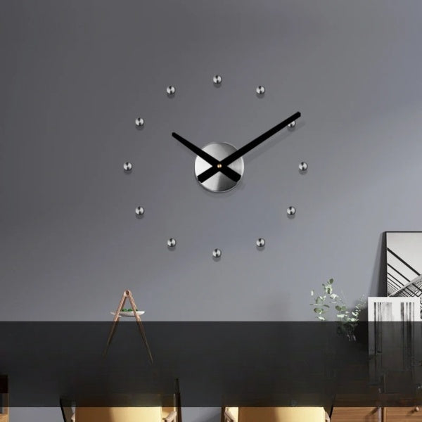 Circular Metallic Wall Clock