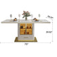 7 Pcs White And Gold Marble Top Dining Table Set With Storage / Ruchi