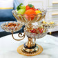 European Lotus Design Metal Fruit Stand With 5 Bowls / Ruchi