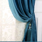 Decorative High Grade Velvet Fabric Tulle Window Curtain / Ruchi