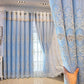 Elegant Double Layer Pattern Embroidered Tulle Window Curtain / Ruchi