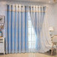 Elegant Double Layer Pattern Embroidered Tulle Window Curtain / Ruchi