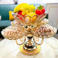 European Lotus Design Metal Fruit Stand With 5 Bowls / Ruchi