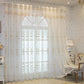 Elegant Double Layer Pattern Embroidered Tulle Window Curtain / Ruchi