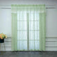 2 Pieces Green Valance Style Tulle Polyester Window Curtain / Ruchi