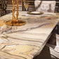 Luxurious Metallic Marble Top Dining Table Set / Ruchi