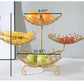 Multilayer Tray Grid Style Metal Fruit Basket Stand / Ruchi