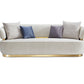 Ambrose Style Metal Accented Fabric Upholstered Sofa Set / Ruchi