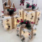 Captivating Set Of 3 Colorful Hollowed Christmas Cubical Gift Box / Ruchi