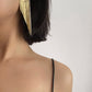 1 Pair Tassel Design Zirconia Brass Golden Earrings / Ruchi