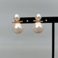 White Sea Shell Pearl Gold Plated Stud Earrings / Ruchi