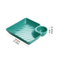 7 Inches Square Plastic Platter With Sauce Holder / Ruchi