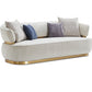 Ambrose Style Metal Accented Fabric Upholstered Sofa Set / Ruchi