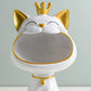 Endearing Laughing Cat Resin Statue With Storage / Ruchi