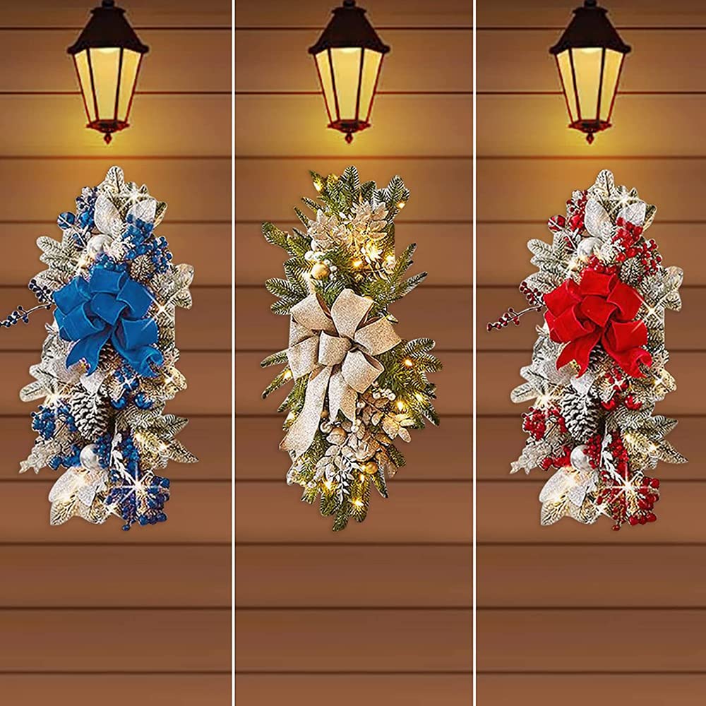 Artificial Berry Pine Garland Christmas Wreath For Stairway Decoration / Ruchi