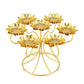 Elegant Lotus Design Golden Finish 7 Pc Candle Holders / Ruchi