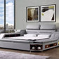 Modern Black Colored Queen Size Leather Multi-Functional Bed / Ruchi