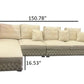 Modern Chesterfield Style Top Grain Genuine Leather Sectional Sofa / Ruchi