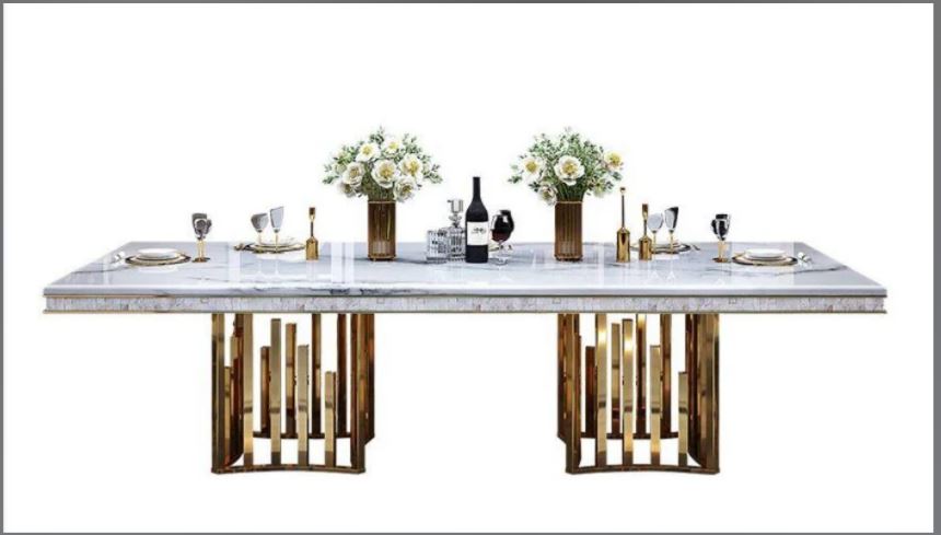 Modern Marble Top Stylish Dining Table Set / Ruchi