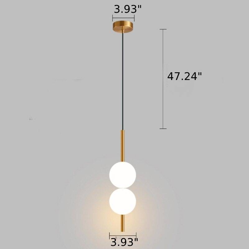 Elegant Glass Ball Design Hanging Lamp LED Pendant Light / Ruchi