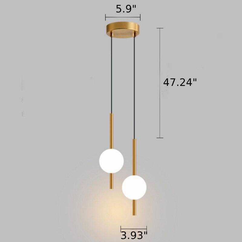 Elegant Glass Ball Design Hanging Lamp LED Pendant Light / Ruchi