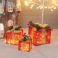 Captivating Set Of 3 Colorful Hollowed Christmas Cubical Gift Box / Ruchi