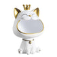 Endearing Laughing Cat Resin Statue With Storage / Ruchi