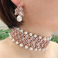 Cubic Zirconia Crystal Choker Necklace Set Or Necklace / Ruchi