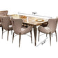 Luxurious Metallic Marble Top Dining Table Set / Ruchi