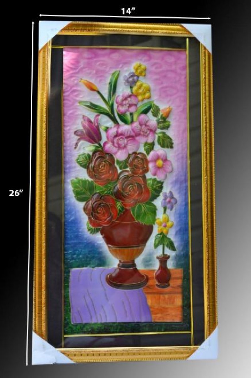 3D Enticing Colorful Decorative Wall Art Frame Of Flowers / Ruchi