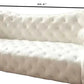 Minimalist Modern Genuine Leather Button Tufted Sofa / Ruchi