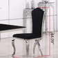 Exquisite High-End Velvet Metallic Set of 2 Dining Chairs / Ruchi