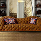 Minimalist Modern Genuine Leather Button Tufted Sofa / Ruchi