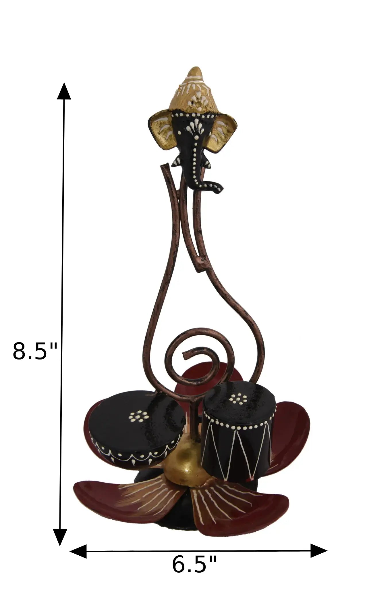1Pc Incredibly Curated Lotus Petal Shaped Metal Showpiece / Ruchi