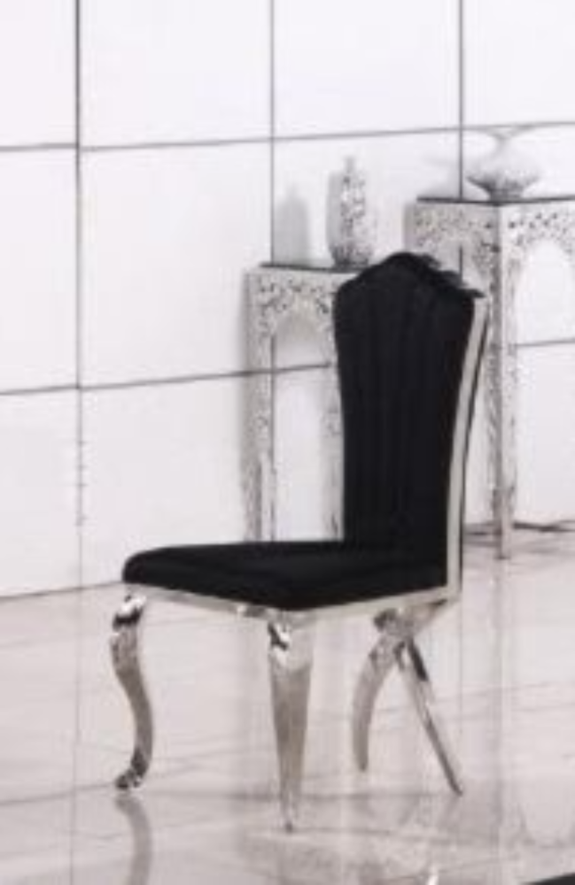 Exquisite High-End Velvet Metallic Set of 2 Dining Chairs / Ruchi