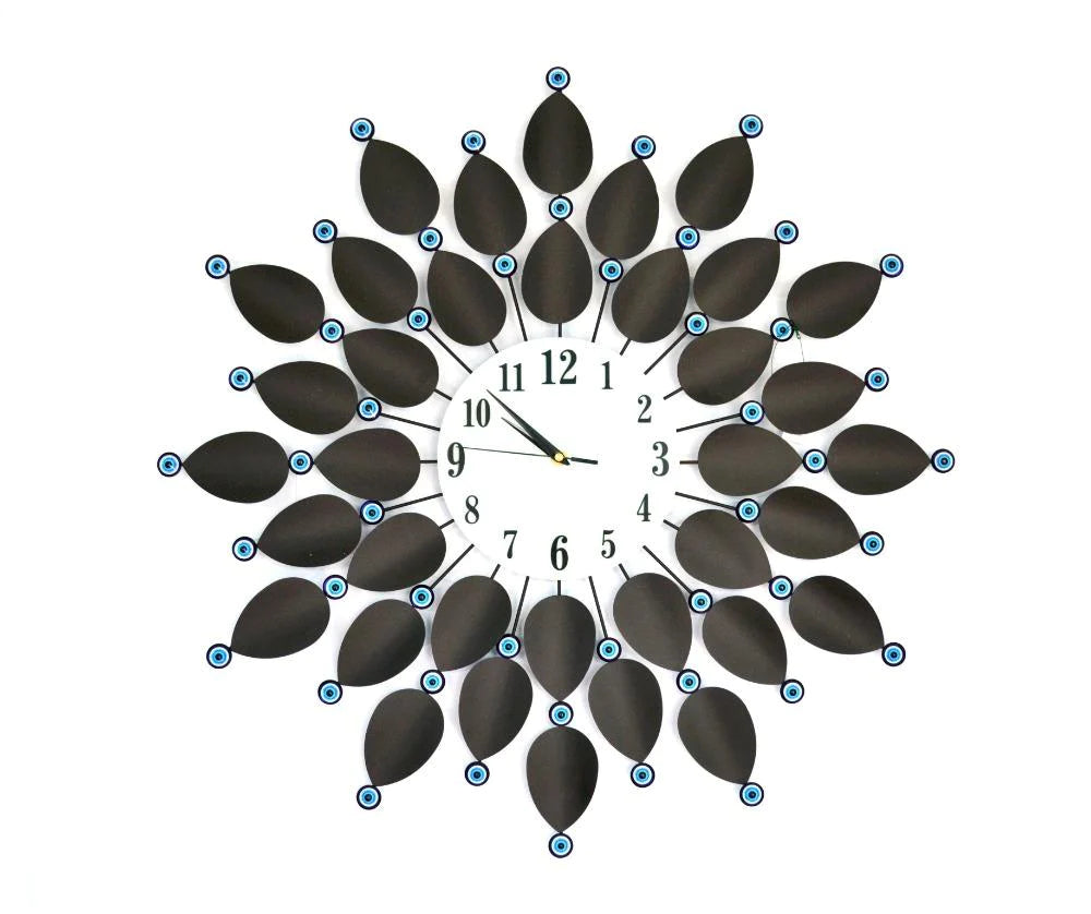 Creative Marvelous Round Glass & Metal Wall Clock / Ruchi