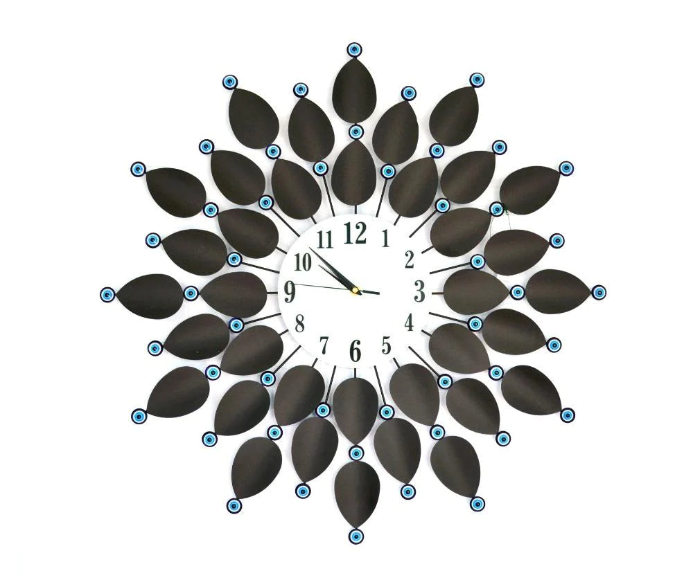 Creative Marvelous Round Glass And Metal Wall Clock / Ruchi