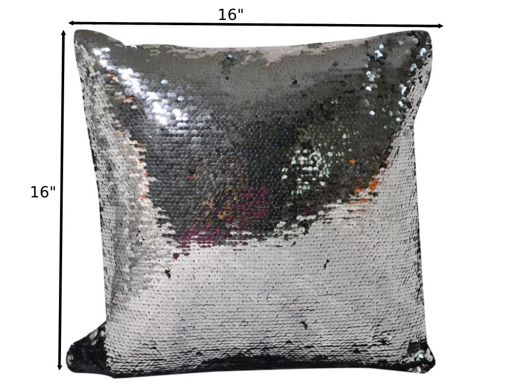 Modish Sequined 16 x 16 Inches Set Of 5 Removable Cushion Covers / Ruchi