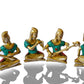 Engaging Gold Polished Set Of 4 Metal Musician Miniatures / Ruchi