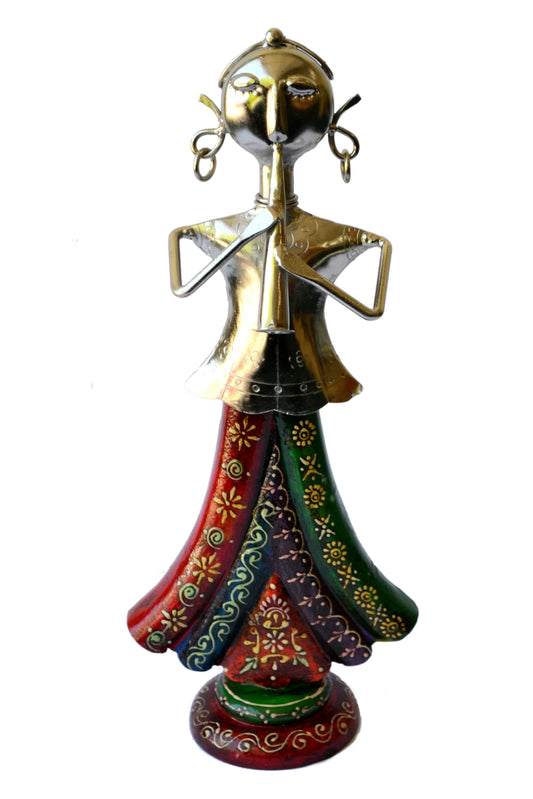Handcrafted Creative Metal Musical Doll Playing Musical Instrument / Ruchi