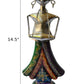 Metal Chromatic Endearing Showpiece Of Figurine Playing Dholak / Ruchi