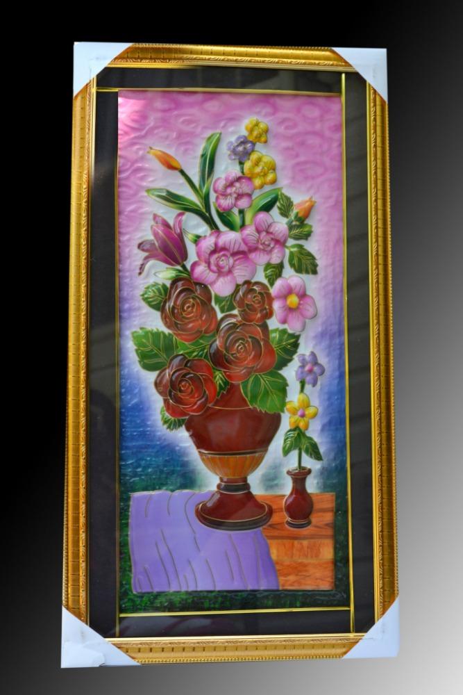 3D Enticing Colorful Decorative Wall Art Frame Of Flowers / Ruchi