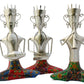 Exquisite 11 Inches Silver Polished Set Of 3 Musician Statue / Ruchi