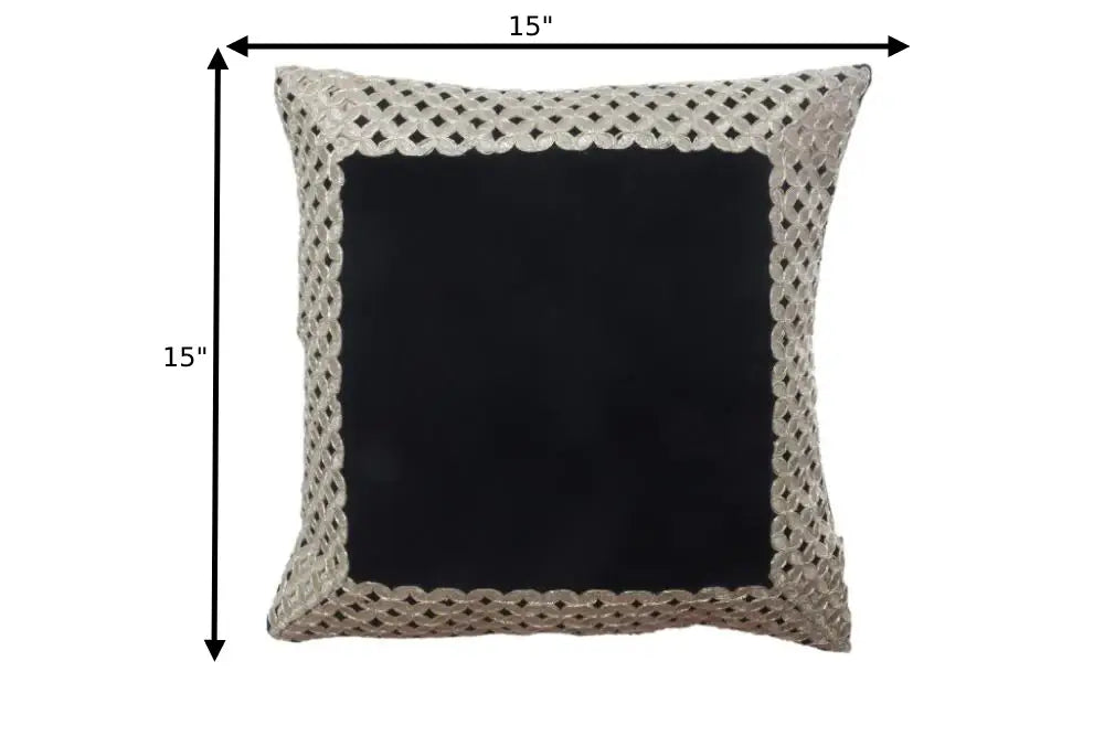 Endearing Velvet Fabricated Black Cushion Cover (Set Of 5) / Ruchi