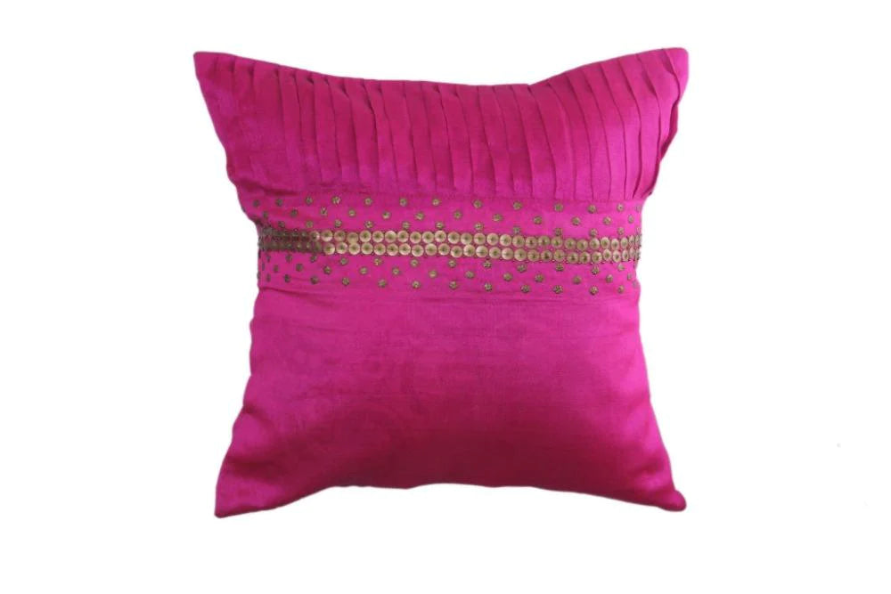 Rich Imposing Pink Short Plush Cushion Cover / Ruchi