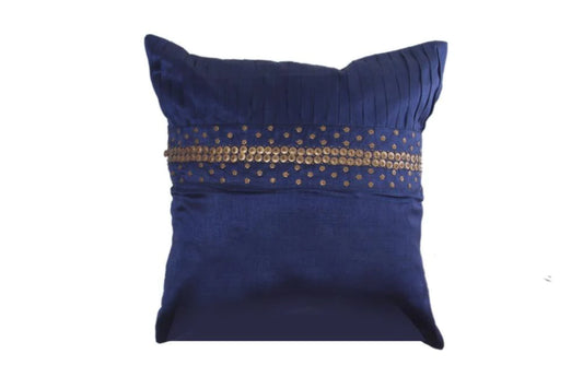 Durable Stylish Silk Cushion Cover With Pleated Pattern / Ruchi