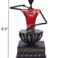 1 Pc Stunning Decorative Metal Sculpture Playing A Drum / Ruchi