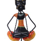 Aesthetic Multicolored Handcrafted Tribal Man Playing Dholak Showpiece / Ruchi